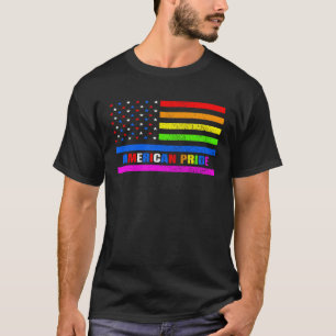 T-shirt American Pride Gay Flag Rainbow Pride Day LGBT Quo