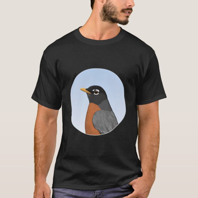 T-shirt American Robin Backyard Bird Bird Animal Biologist (Devant)