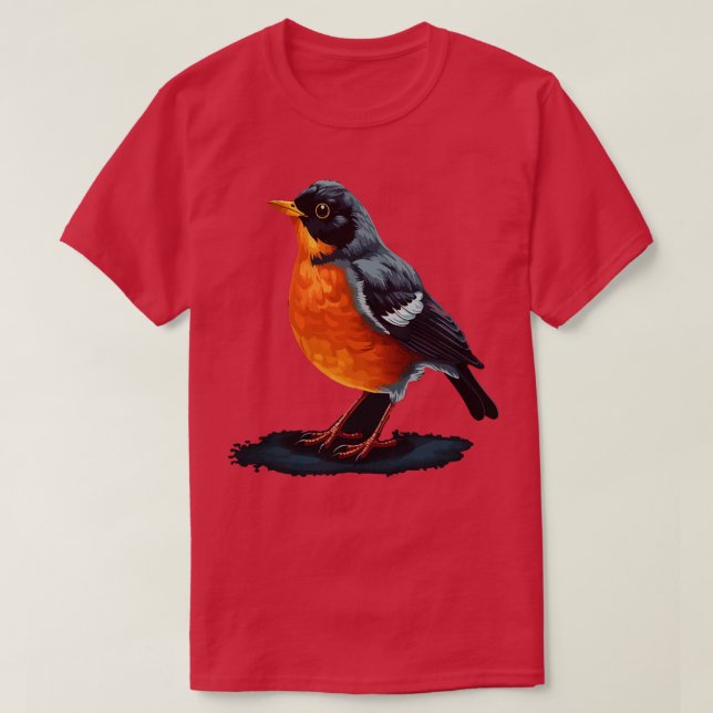 T-shirt American Robin Souriant (Design devant)