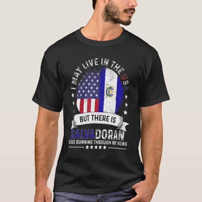 T-shirt American Salvadoran Home in US Patriot El Salvador (Devant)
