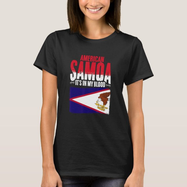 T-shirt American Samoa In My Blood Samoa Pride Roots Ameri (Devant)