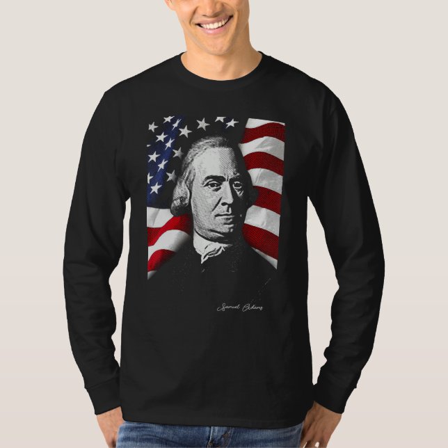 T-shirt American samuel adams Eyes Flag Country (Devant)