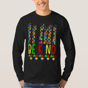 T-shirt American Sign Language Be Kind Hand Puzzle Autisme