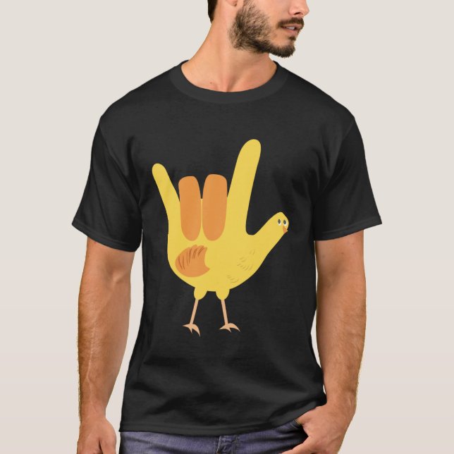 T-shirt American Sign Language I Love You Chick  Kids (Devant)