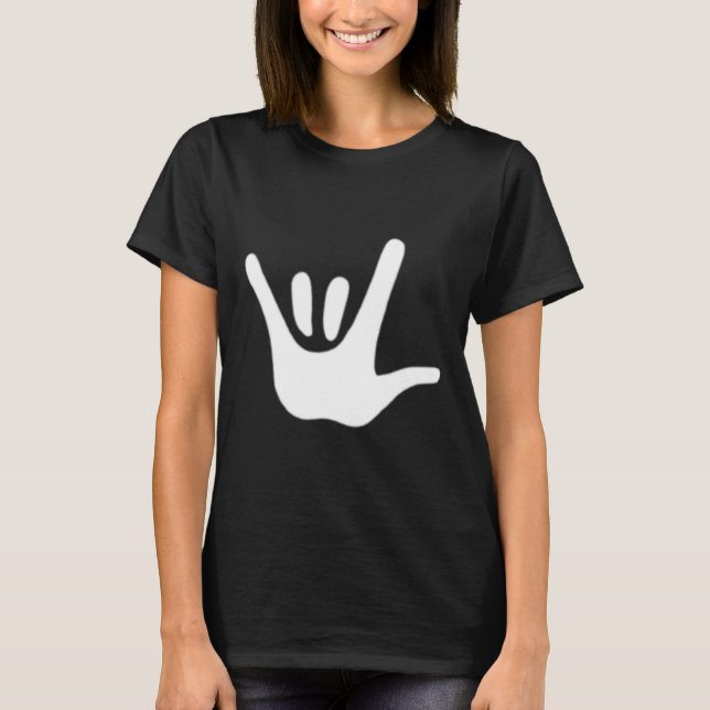 T-shirt American Sign Language Love ASL Deaf Awareness (Devant)