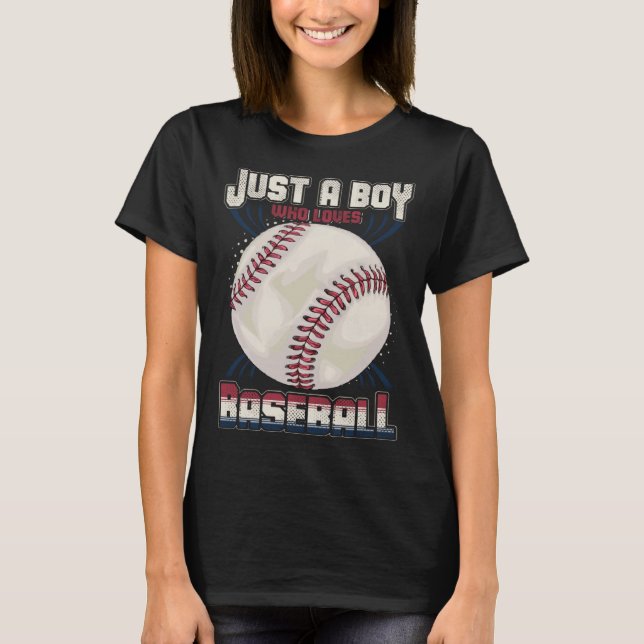 T-shirt American Sport Fan Baseball  Boys Batter Baseball (Devant)