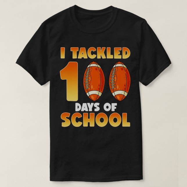 T-shirt American Sports Gift J'ai suivi 100 Jours De Schoo (Design devant)
