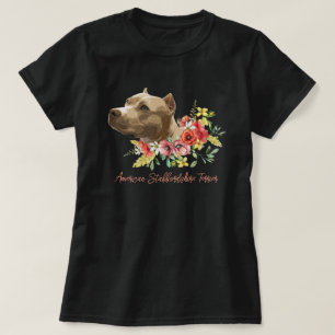 T-shirt American Staffordshire Terrier Floral