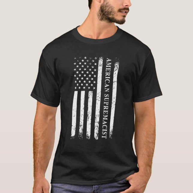 T-shirt American Supremacist Pro USA Parody American Pride (Devant)