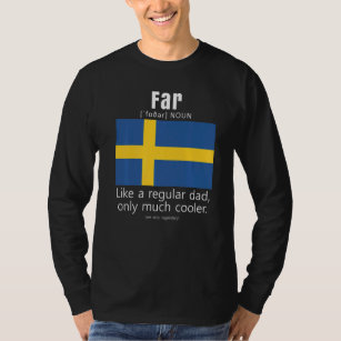 T-shirt American Swedish Patriot Flag Fathers Day Sweden D