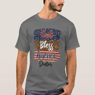 T-shirt American USA Drapeau Dieu bénisse l'Amérique Docte