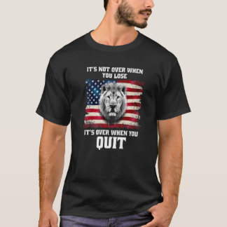 T-shirt American Veterans Lion Flag USA Premium