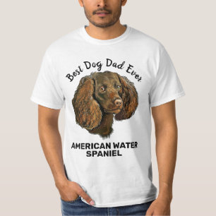 T-shirt American Water Spaniel meilleur chien père jamais