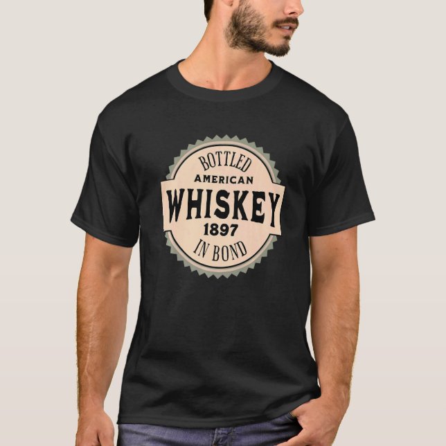 T-shirt American Whiskey Bottled In Bond   (Devant)