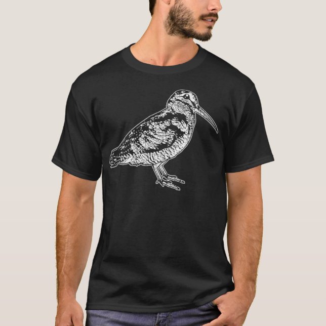 T-shirt American Woodcock Oiseau observer la chasse unique (Devant)