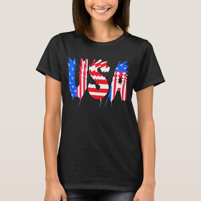 T-SHIRT AMERICANA GLITCH (Devant)