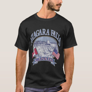 T-shirt Americana Niagara Falls Scene Canada Amérique drap