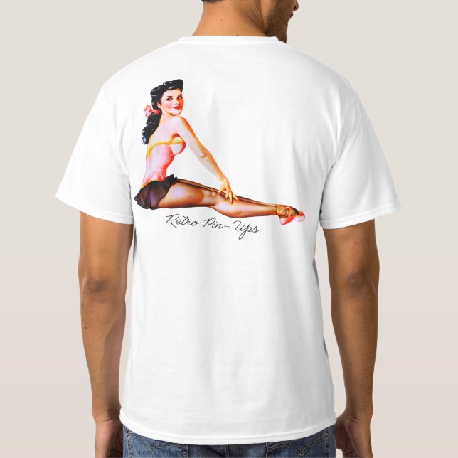 T-shirt Americana Retro 1950 Pin Up Girl Ballerina (Dos)