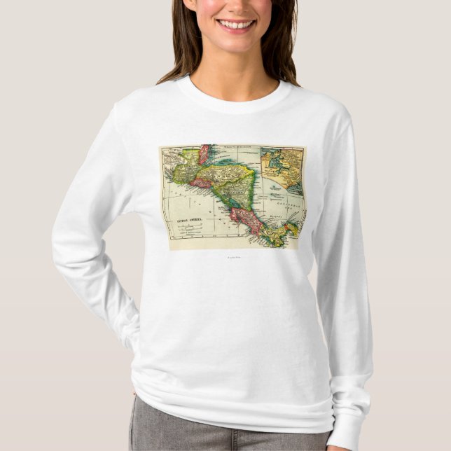 T-shirt AmericaPanoramic central MapCentral Amérique (Devant)