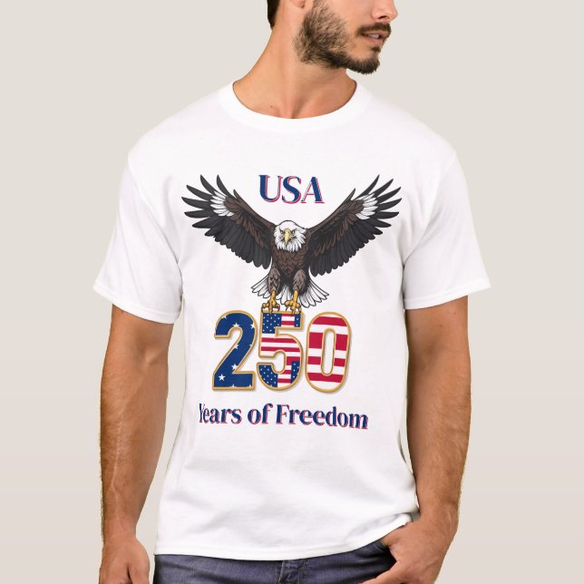 T-shirt America's 250th Anniversary Bald Eagle (Devant)
