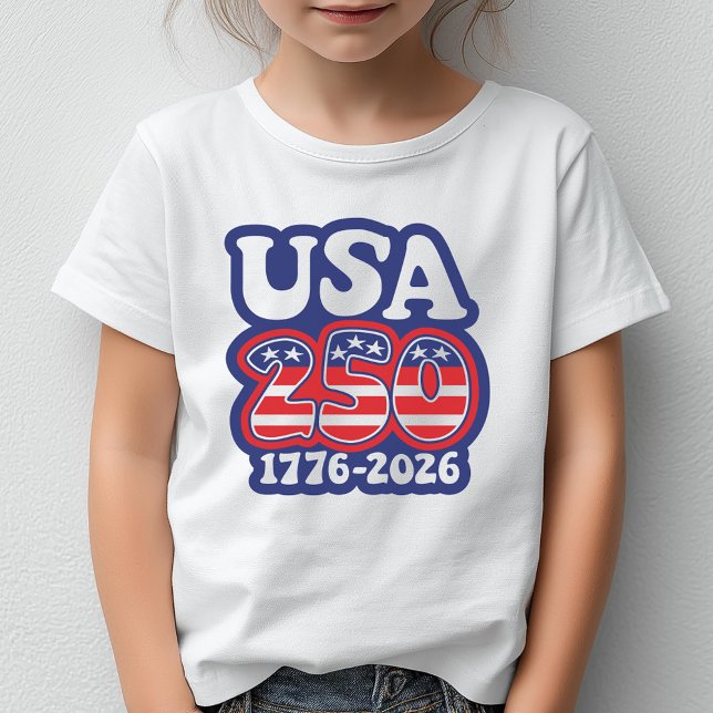 T-shirt America's 250th Birthday - Groovy USA 250 (Celebrate America and the 250 Birthday - 1776-2026)