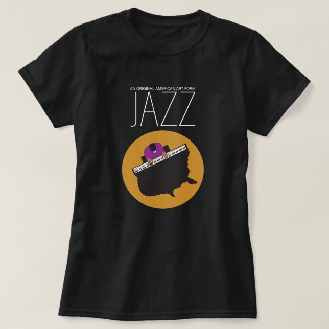 T-shirt AmeriJazz Girls Black Tee (Design devant)