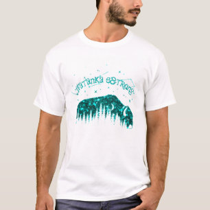 T-shirt Amerikan Bison Tatanka Forte océan Turquoise Bleu