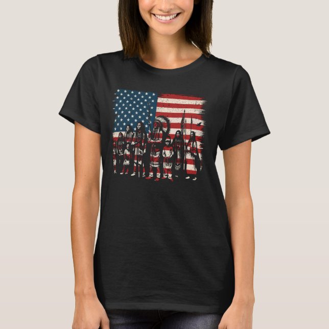 T-shirt Amérindien Cherokee Apache Tribe Indig (Devant)