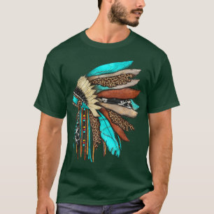 T-shirt Amérindien Costume de coiffure pour coiffure D