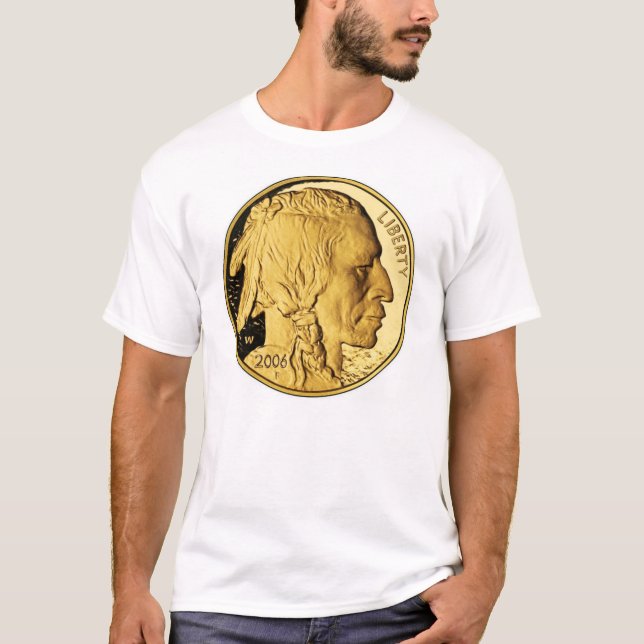 T-Shirt amérindien de l'or des lingots (Devant)