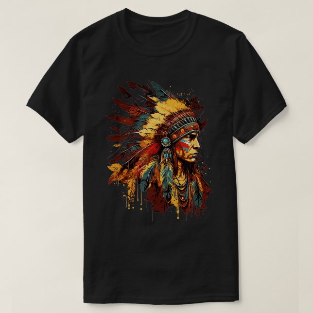 T-shirt Amérindien Dreamcatcher Indian Design 6 (Design devant)