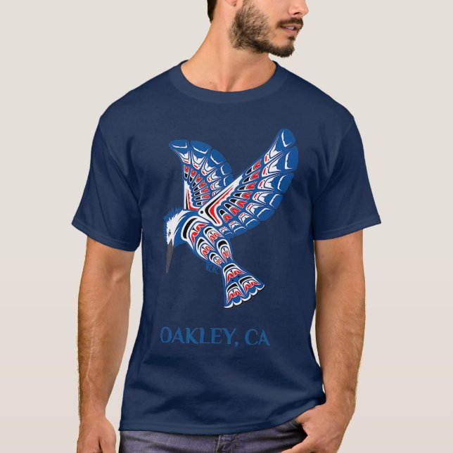 T-shirt Amérindien Oakley Kingfisher Bird (Devant)