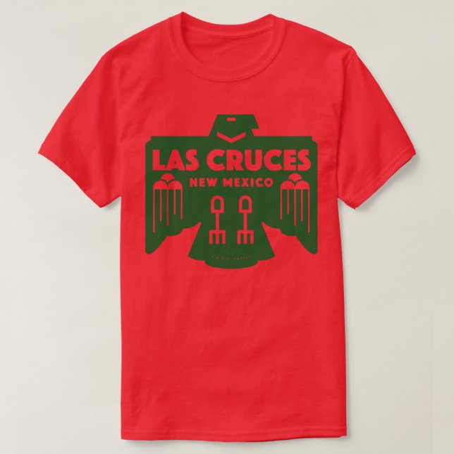 T-shirt Amérindien Oiseau Las Cruces Nouveau-Mexique Vert (Design devant)