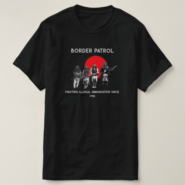 T-shirt amérindien pour hommes de la patrouille fr (Design devant)