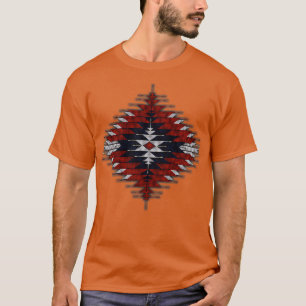 T-shirt Amérindien SouthwestStyle RedBlack Sunburst