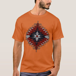 T-shirt Amérindien SouthwestStyle RedBlack Sunburst