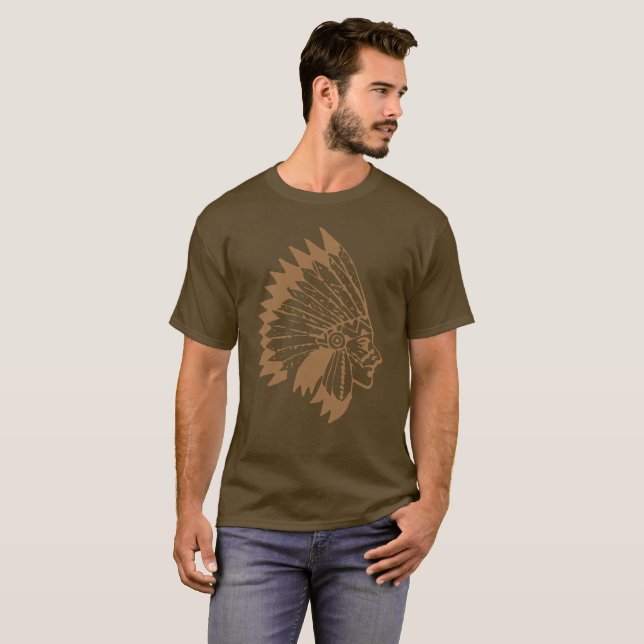 T-shirt Amérindien Vintage Boho Indian Apache (Devant entier)