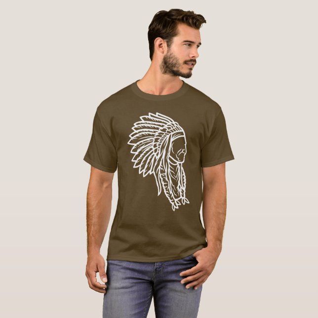 T-shirt Amérindien Vintage Boho Indian Apache (Devant entier)