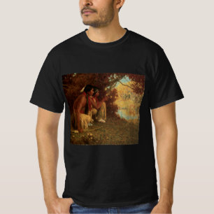 T-shirt Amérindien vintage, Chasse au cerf par Couse