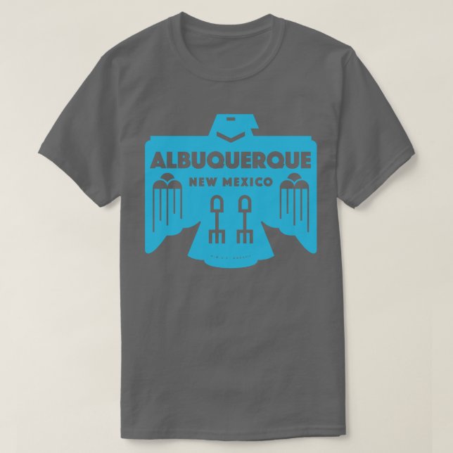 T-shirt Amérindiens Albuquerque Nouveau-Mexique Bleu (Design devant)