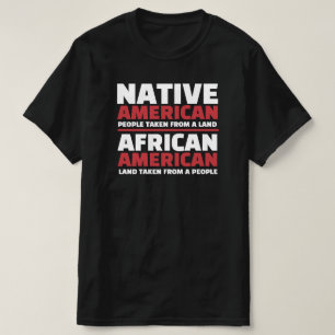 T-shirt Amérindiens et Afro-Américains