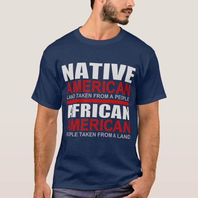 T-shirt Amérindiens et Afro-Américains (Devant)