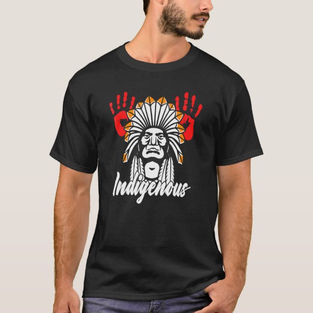 T-shirt Amérindiens Red Hand Indien T (Devant)