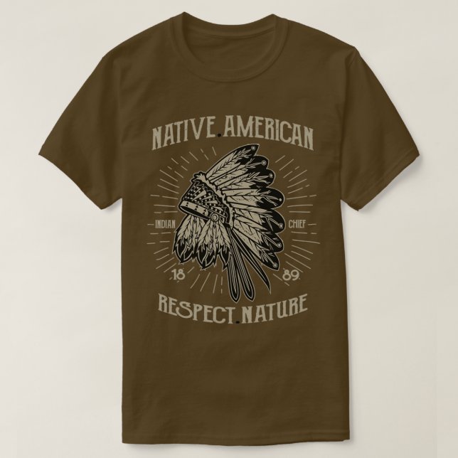 T-shirt Amérindiens Respect Nature (Design devant)