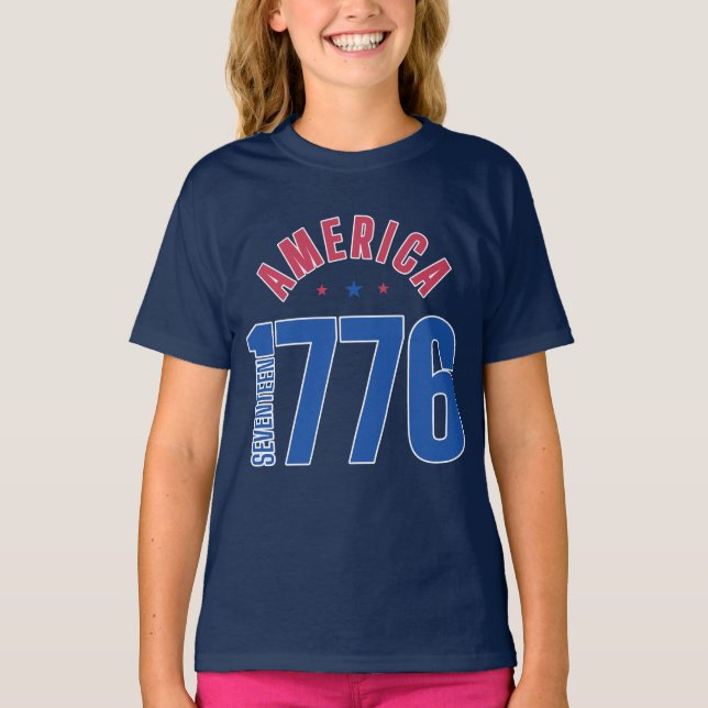 T-shirt AMÉRIQUE 1776 année de liberté  (Devant)