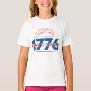 T-SHIRT AMÉRIQUE 1776 TERRE DE LIBERTÉ  