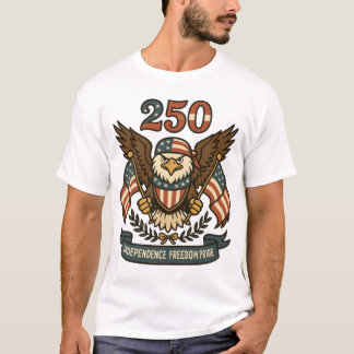 T-shirt Amérique 250 Aigle chauve Patriotique