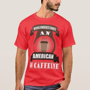 T-shirt Amérique 4 juillet Café cadeau Café caféine