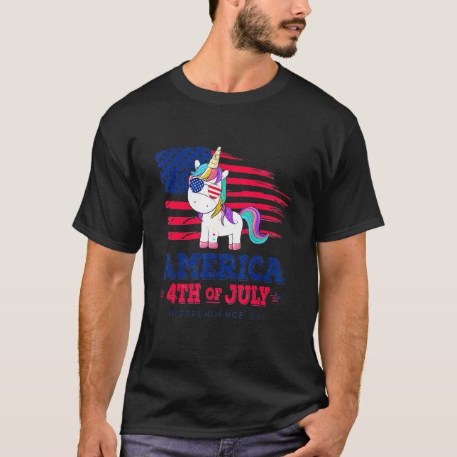 T-shirt Amérique 4 juillet Fête de l'Indépendance US Drape (Devant)