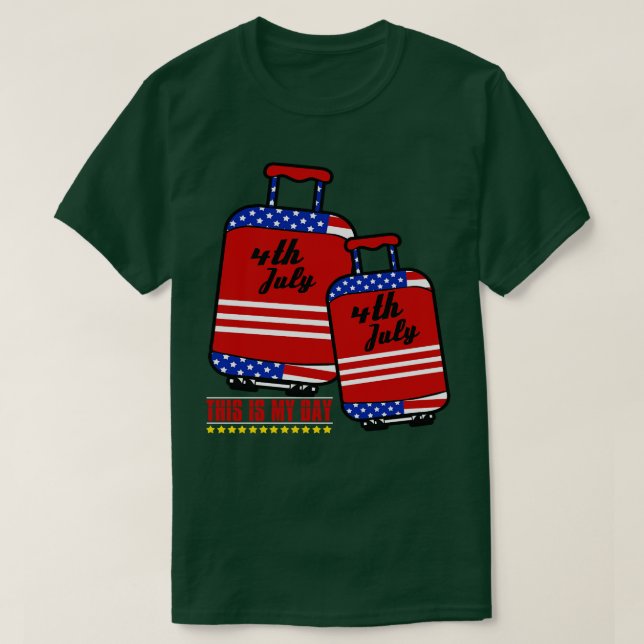 T-shirt Amérique 4 juillet Fête patriotique (5) (Design devant)